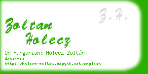 zoltan holecz business card